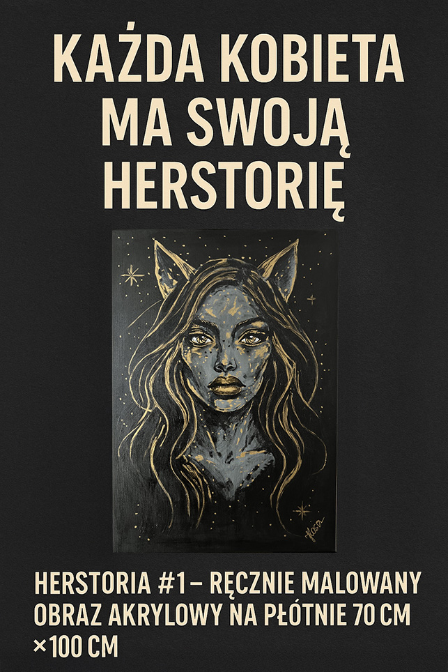 Zbliżenie na obraz Herstoria #1 - detale kocich uszu i twarzy